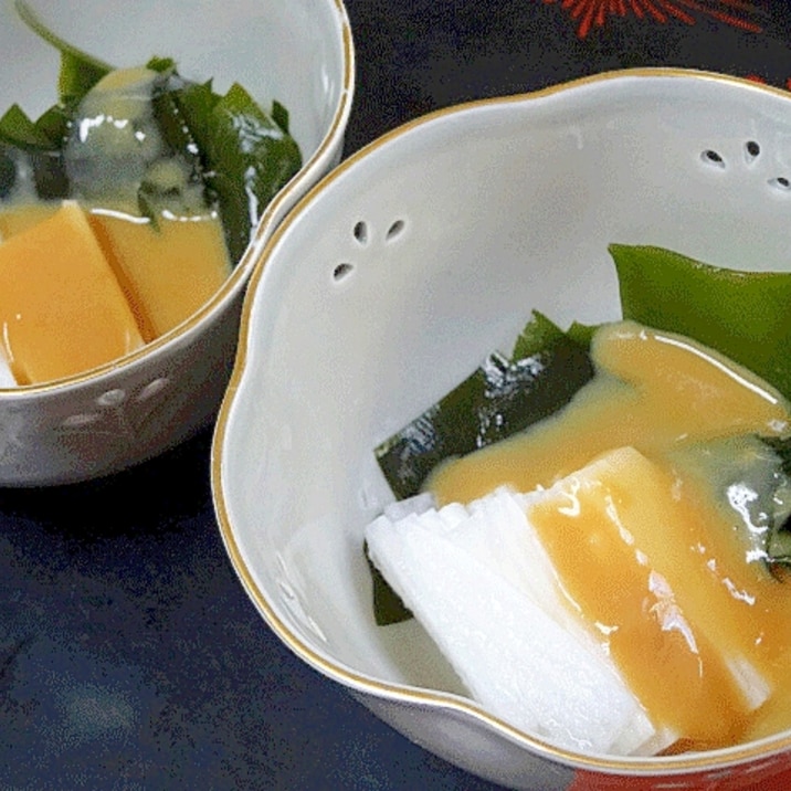 簡単夏料理☆　「長芋とワカメ酢味噌和え」